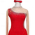 cheap Figure Skating Dresses-Figure Skating Dress Women&#039;s Girls&#039; Ice Skating Dress Red Patchwork Thumbhole Mesh Spandex Stretchy Training Practice Professional Skating Wear Thermal Warm Crystal / Rhinestone Long Sleeve Ice