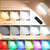 abordables Luces de disco-1 lámpara de pared con control remoto RGB táctil magnético con atenuación, carga USB, rotación de 360 grados, iluminación de lectura para escalera y mesita de noche.