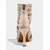 cheap Latin Shoes-Beige Rhinestone Lace-Up Latin Dance Heels for Women – Breathable Mesh Peep Toe Performance Shoes for Ballroom Practice