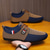 abordables Zapatos Informales con Cordones-Zapatillas deportivas informales de punto bicolor para hombre: zapatillas deportivas transpirables con cordones de nailon para uso diario.