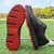 economico Scarpe da Golf da Uomo-scarpe da golf da uomo rosse e blu navy: sneakers stringate ad alte prestazioni con dettagli in pelle per golf, sport e abbigliamento casual