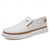 abordables Chaussures Décontractées Slip-On-Baskets blanches à enfiler pour homme avec détails en PU – chaussures légères et tendance pour le streetwear, les voyages et les tenues décontractées