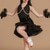 economico Gonne Latine-Abbigliamento da Danza per Bambini Gonne Perle Ragazze Performance Abbigliamento quotidiano Senza Maniche Alto Rete Organza