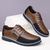cheap Casual-Men&#039;s Brown and Black Lace-Up Sneakers – Stylish Sporty Shoes for Casual Outings and Active Lifestyles
