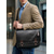 billige Herrevesker-messenger bag i imitert skinn for menn – vintage business skulderveske med justerbar stropp og spennedetalj, profesjonell koffert for kontor, arbeid og reise