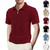 cheap Vacation-Men&#039;s Quarter Zip Polo Golf Shirt Daily Holiday Quarter Zip Short Sleeve Fashion Basic Plain Summer Regular Fit Black White Wine Navy Blue Khaki Quarter Zip Polo
