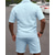 ieftine Polo clasic pentru bărbați-Bărbați Cămașă de golf Tricouri polo de golf Muncă Casual Rever Manșon scurt De Bază Modern Simplu 2 bucăți Jacquard Vară Fit regulat Roșu Vin Negru Alb Roșu Închis Roz Albastru celest Cămașă de golf