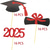 abordables Temporada de Graduación-Adornos para cupcakes de graduación 2025, 48 piezas, palillos para comida o aperitivos para fiesta de graduación, mini decoraciones para tartas, diploma 2025, juego de birrete de graduación 2025, 48