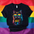 tanie Duma-tęczowa koszulka lgbtq ally cat koszulki duma grafika duma dla par mężczyzn kobiet dorosłych maskarada tłoczenie na gorąco parada dumy miesiąc dumy