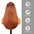 cheap Synthetic Trendy Wigs-Auburn Long Layered Wig with Bangs Ginger Straight Hair Wigs for WomenRed Hair Synthetic Heat Resistant Wig for Party Cosplay Dality Use