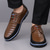 cheap Casual-Men&#039;s Brown and Black Lace-Up Sneakers – Stylish Sporty Shoes for Casual Outings and Active Lifestyles