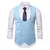 cheap Men&#039;s Vest-Men&#039;s Blazer Business Cocktail Party Wedding Party Fashion Casual Spring &amp;  Fall Polyester Stripes Buttons Pocket Comfortable Double Breasted Blazer Black White Sky Blue