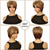 cheap Older Wigs-Short Brown Pixie Cut Wig Short Hair Wigs with Bangs Mixed Blonde Highlight Layered Fluffy Synthetic Hair Replacement Wig for Women Halloween Costumes Wigs