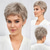 cheap Older Wigs-Light Blonde Mixed Off-White Short Pixie Cut Wigs for Women With Bangs Human-hair Like Texture Natural Layered Hair