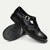 baratos Sandálias de couro premium-sandálias masculinas de couro com bico fechado – sapatos de verão respiráveis e antiderrapantes para reuniões formais, igreja e uso ao ar livre