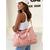 abordables Sacs de Voyage-Sac de sport en nylon rose tendance pour femme - Sac à bandoulière multifonctionnel avec bandoulière réglable pour les voyages, le fitness et les loisirs