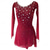 cheap Figure Skating Dresses-Figure Skating Dress Women&#039;s Girls&#039; Ice Skating Dress Burgundy Thumbhole Halo Dyeing High Elasticity Professional Competition Skating Wear Thermal Warm Crystal / Rhinestone Long Sleeve Ice Skating