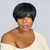 cheap Black &amp; African Wigs-Short Pixie Cut Wigs - 4 Inch Natural Black Mix Brown Short Layered Wig For Black Women Light Yaki Straight Daily Costume Synthetic Hair Wigs Heat Resistant