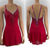 cheap Figure Skating Dresses-Figure Skating Dress Women&#039;s Girls&#039; Ice Skating Dress Red Patchwork Asymmetric Hem Mesh High Elasticity Training Competition Skating Wear Classic Crystal / Rhinestone Sleeveless Ice Skating Figure