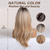 cheap Synthetic Trendy Wigs-20 Inches Long Straight Blonde Layered Synthetic Hair Wigs for Women with Dark Roots for Daily Party Use