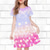 cheap 3D Flower Dress-Girls&#039; 3D Floral Dress Short Sleeve Summer Spring Vacation Daily Holiday Princess Beautiful Sweet Kids 4-12 Years Casual Dress Knee-length Regular Fit