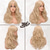 cheap Synthetic Trendy Wigs-Long Blonde Curtain Bangs Wig - 26 Inch Long Wavy Layered Wigs for Women - Synthetic Hair Sabrina Wigs Butterfly Haircut Soft Natural Looking Daily Party Halloween - Blonde Mixed