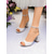 cheap Formal-Women&#039;s White Open-Toe Ankle Strap High Heel Wedding Sandals, Stylish Block Heels for Bridal Parties and Wedding Ceremonies