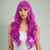 cheap Party Wigs-Synthetic Wig Wavy Bouncy Curl Layered Haircut Neat Bang Machine Made Wig 28 inch A1 Synthetic Hair Women&#039;s Classic Color Gradient Highlighted / Balayage Hair Purple