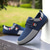abordables Zapatos Informales con Cordones-Zapatillas deportivas informales de punto bicolor para hombre: zapatillas deportivas transpirables con cordones de nailon para uso diario.