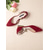 abordables Ballerines femme-Ballerines bordeaux à bout pointu pour femme – chaussures en daim avec bride de cheville en perles pour des rendez-vous élégants en journée