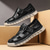 abordables sandalias de exterior-Sandalias de pescador de piel sintética marrón para hombre: cómodas sandalias con velcro para exteriores, ideales para verano y uso informal.