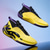 abordables Baskets Décontractées-Chaussures de basket-ball jaunes et noires pour hommes au design dynamique – baskets légères pour le basket-ball et les performances sportives