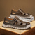 abordables sandalias de exterior-Sandalias de pescador de piel sintética marrón para hombre: cómodas sandalias con velcro para exteriores, ideales para verano y uso informal.