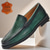 ieftine Mocasini din piele premium-mocasini pentru bărbați din piele verde cu design perforat – pantofi derby Kentucky pentru evenimente casual și semi-formale elegante