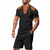 cheap Men&#039;s Tee Sets-Men&#039;s T-shirt Suits 2 Pieces Outfits Tee &amp; Shorts Short Sleeve Standing Collar Summer Color Block Fashion Casual Lace up 2 Piece Vacation Daily Wear Going out Black White Royal Blue Top Tee for Men
