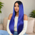 cheap Party Wigs-Synthetic Wig kinky Straight Natural Straight Layered Haircut Deep Parting Machine Made Wig 28 inch A1 Synthetic Hair Women&#039;s Classic Comfortable Highlighted / Balayage Hair Purple
