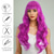 cheap Party Wigs-Synthetic Wig Wavy Bouncy Curl Layered Haircut Neat Bang Machine Made Wig 28 inch A1 Synthetic Hair Women&#039;s Classic Color Gradient Highlighted / Balayage Hair Purple