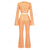 cheap Outfits-Retro Vintage 1970s Outfits Crop Top Bell Bottom Pants Hippie Bow Tie Floral Women&#039;s Halloween Carnival Masquerade Party Daily Wear Adults&#039; Top Pants Spring &amp; Summer