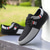 abordables Zapatos Informales con Cordones-Zapatillas deportivas informales de punto bicolor para hombre: zapatillas deportivas transpirables con cordones de nailon para uso diario.