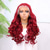 cheap Synthetic Lace Wigs-Synthetic Lace Wig Body Wave Style 22 inch Red Middle Part 13x4 Lace Front Wig Women&#039;s Wig Red / Brown