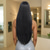 cheap Synthetic Trendy Wigs-Synthetic Wig kinky Straight Natural Straight Layered Haircut Neat Bang Machine Made Wig 32 inches A1 Synthetic Hair Women&#039;s Creative Classic Comfortable Black Brown