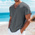 abordables Camisetas de Algodón y Lino-Hombre Camiseta superior Camiseta de lino Mangas cortas Escote en Pico Verano Plano Moda Design Básico Suave Playa Vacaciones Casual Diario Bleu Ciel Blanco Rosa Camiseta superior para hombre