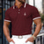 ieftine Polo clasic pentru bărbați-Bărbați Tricou polo din bumbac Tricouri polo de golf Casual Afaceri Guler polo cu nervuri Clasic Manșon scurt De Bază Modern Culoare solidă Nasturi Siglă Primavara vara Fit regulat Roșu Închis Galben