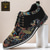 preiswerte Aussage Schuhe-Schwarze Herrenschuhe mit Schnürung und Jacquard-Blumenmuster, lebendige Stickereien, perfekt für Hochzeiten und besondere Anlässe