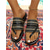 voordelige Vakantiesandalen-Paarse sandalen met strass voor dames – opvallende boho-chique platte schoenen met kralen voor aan het zwembad, op vakantie en voor dagelijks gebruik in de zomer