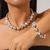 cheap Jewelry Sets-Jewelry Set Two-piece Suit Silver-Plated 1 Necklace Bracelets Women&#039;s Punk Vintage Stylish Cute Beads Blessed irregular Jewelry Set For Party Street Holiday
