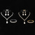cheap Jewelry Sets-Bridal Jewelry Sets 1 set Imitation Diamond Alloy Rings 1 Necklace 1 Bracelet Earrings Women&#039;s Artistic Jewelry Set For Wedding Wedding Guest Party Evening Wear