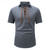 cheap Vacation-Men&#039;s Shirt Casual Shirt Button Up Shirt Plain Vacation Street White Blue Green Gray Short Sleeve Lapel Summer Clothing Apparel Lace up