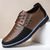 cheap Casual-Men&#039;s Brown and Black Lace-Up Sneakers – Stylish Sporty Shoes for Casual Outings and Active Lifestyles