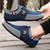 abordables Zapatos Informales con Cordones-Zapatillas deportivas informales de punto bicolor para hombre: zapatillas deportivas transpirables con cordones de nailon para uso diario.